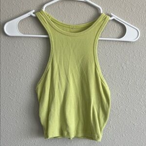 Lime Green Ribbed Lululemon Tank Top